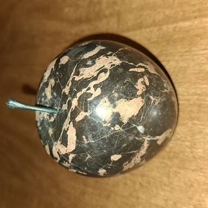 Ceramic apple. Black with gold